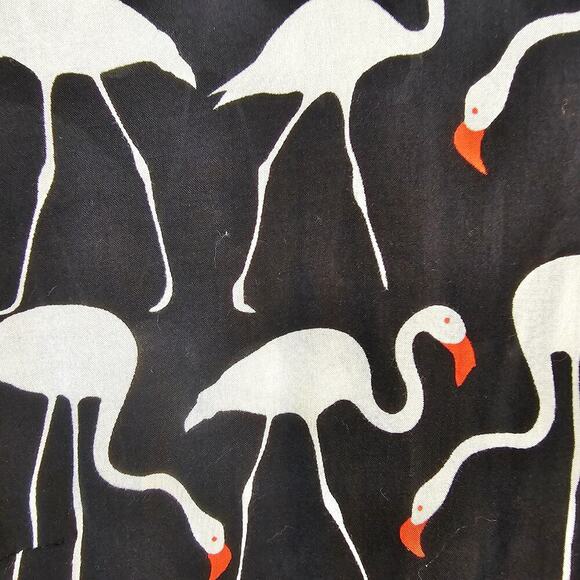 Traffic People Jumpsuit Womens Medium Black Flamingos Preppy Chic - Picture 4 of 13